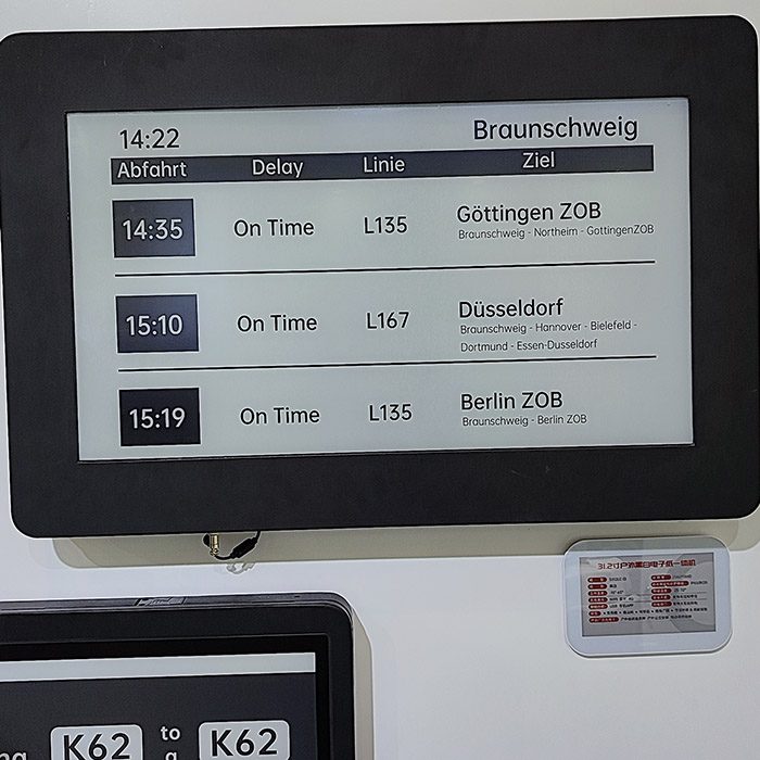 Pantallas de papel electrónico y aplicaciones ESL en ciudades inteligentes y transporte público