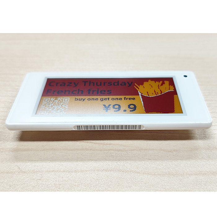 Pantalla electrónica de etiquetas para venta minorista de 2,9 pulgadas y 4 colores Color negro blanco rojo amarillo