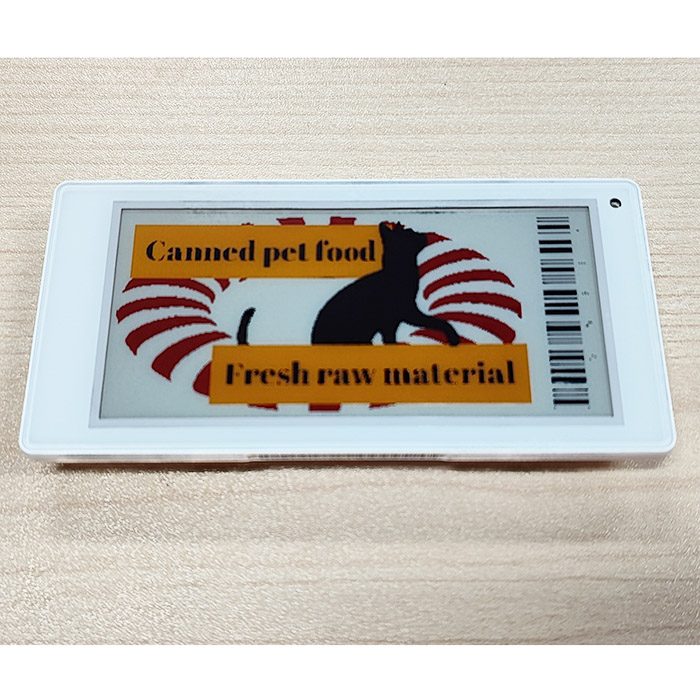 Pantalla electrónica de etiquetas para venta minorista de 3,5 pulgadas y 4 colores, color negro, blanco, rojo y amarillo