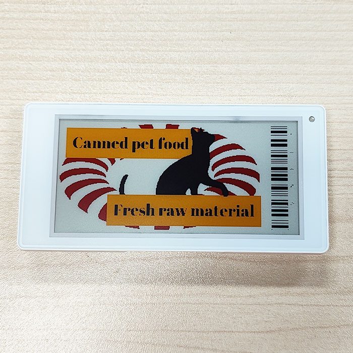 Pantalla electrónica de etiquetas para venta minorista de 3,5 pulgadas y 4 colores, color negro, blanco, rojo y amarillo
