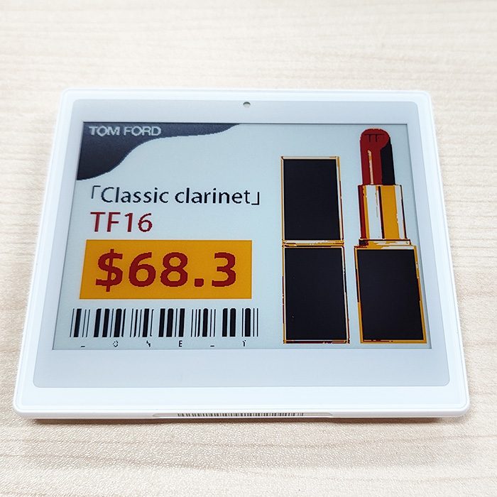 Pantalla electrónica de etiquetas para venta minorista de 4,2 pulgadas y 4 colores, color negro, blanco, rojo y amarillo
