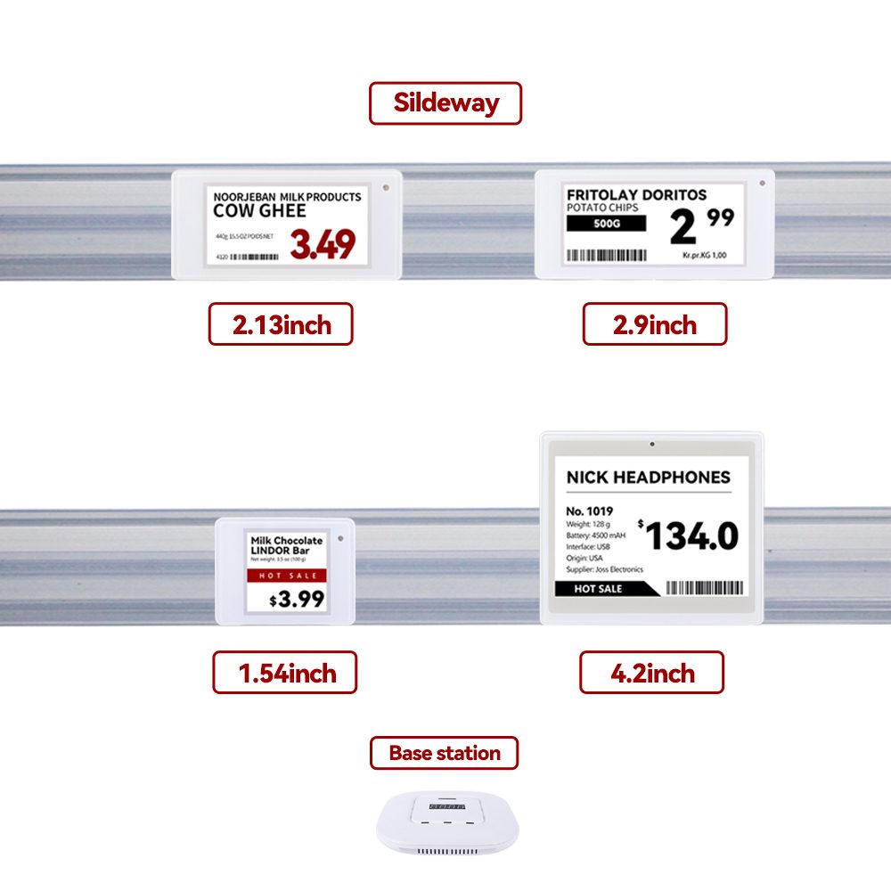 Kits de demostración de etiquetas electrónicas para estanterías, 10 unidades