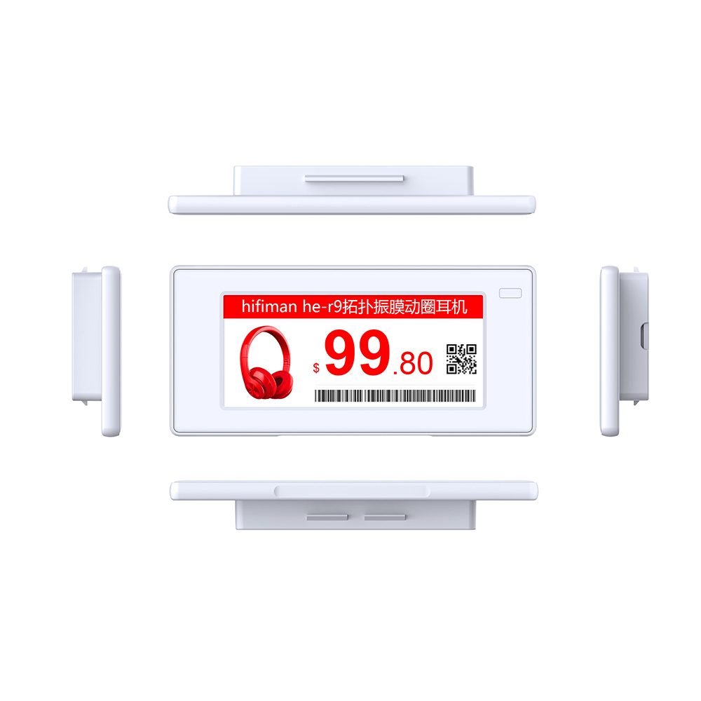 Etiqueta electrónica para estantes de 2,9 pulgadas y 3 colores, color negro, blanco y rojo