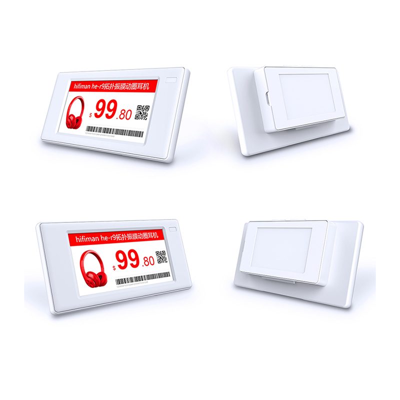 Etiqueta electrónica para estantes de 2,66 pulgadas y 3 colores, color negro, blanco y rojo