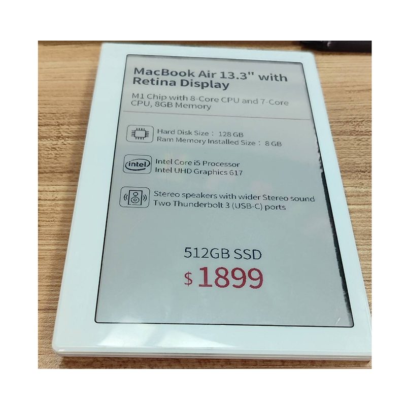 Etiqueta de precio digital NFC de 7,5 pulgadas y 3 colores