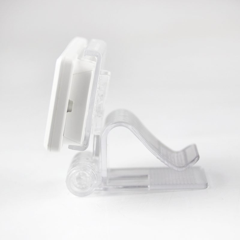 Etiqueta para estante digital con clip vertical para superficies planas