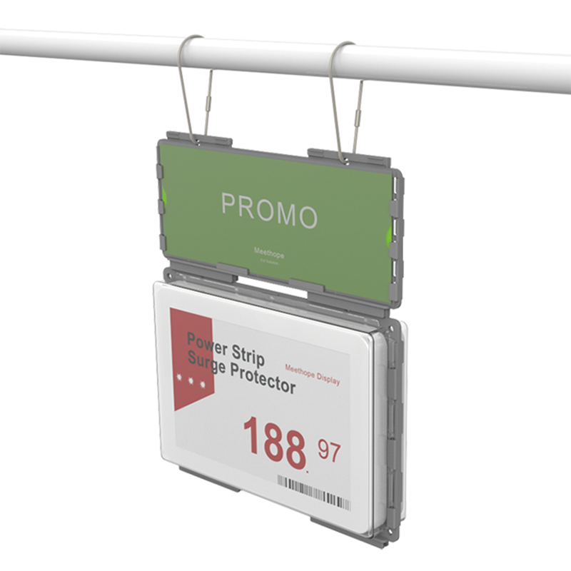 Tablero de exhibición colgante de doble cara para ESL de 7,5 pulgadas